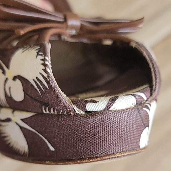 Gucci Floral Print Brown Platform Shoes Eur. 34C - Picture 16 of 16